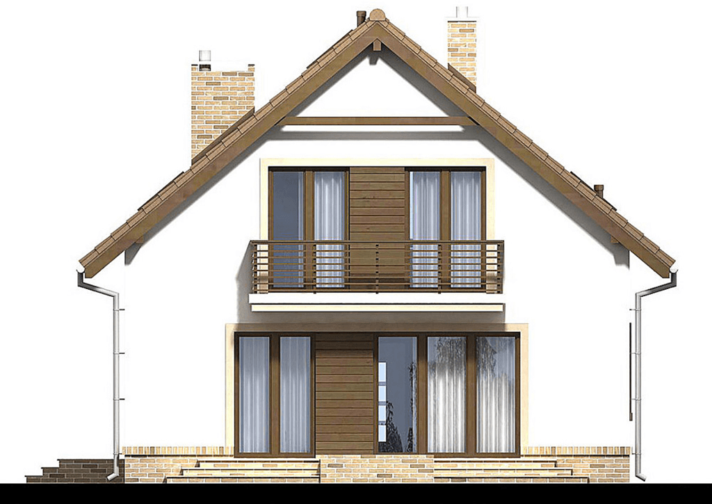 Elewacja tylna domu jednorodzinnego Tamarillo 3