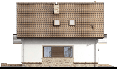 Elewacja lewa domu jednorodzinnego Tamarillo 3 G1