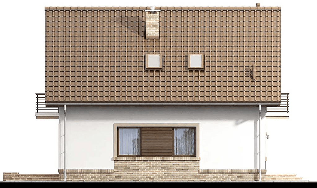 Elewacja tylna domu jednorodzinnego Tamarillo 3 G1