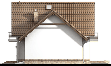 Elewacja prawa domu jednorodzinnego Tamarillo 3 G1