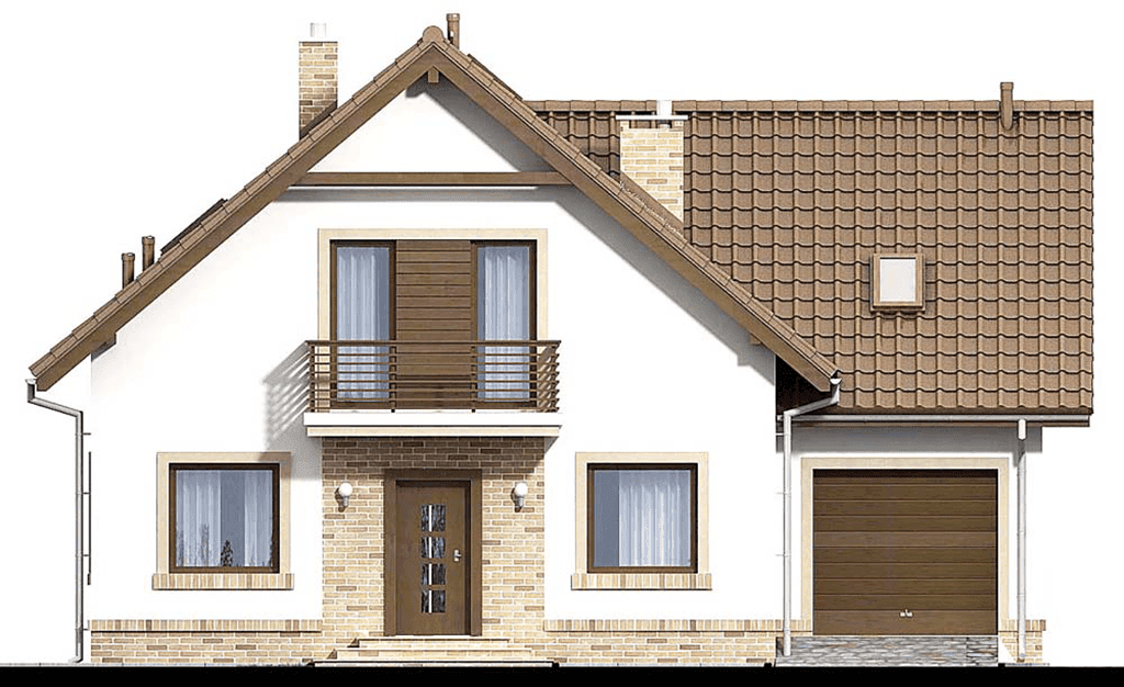 Elewacja frontowa domu jednorodzinnego Tamarillo 3 G1