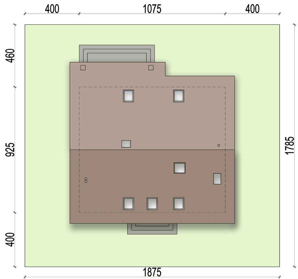 rzut usytuowania domu jednorodzinnego Tamarillo 4