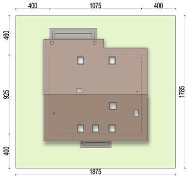 rzut usytuowania domu jednorodzinnego Tamarillo 4