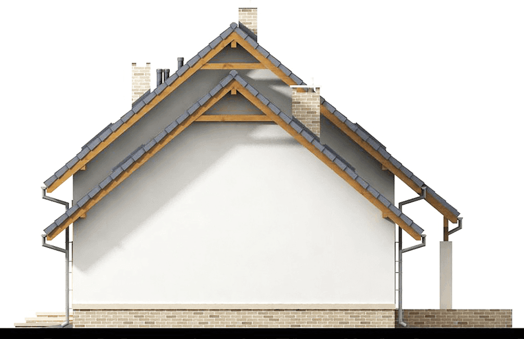 Elewacja prawa domu jednorodzinnego Tamarillo 5