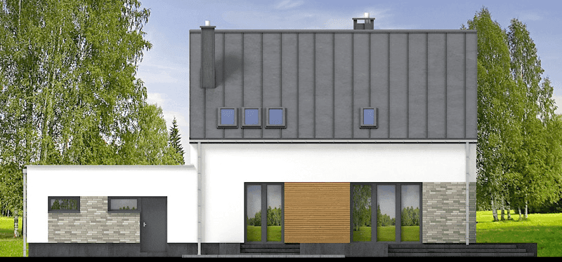 Elewacja tylna domu jednorodzinnego Tamarillo 6 modern s2