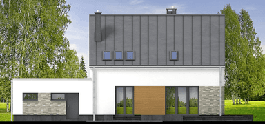 Elewacja tylna domu jednorodzinnego Tamarillo 6 modern s2
