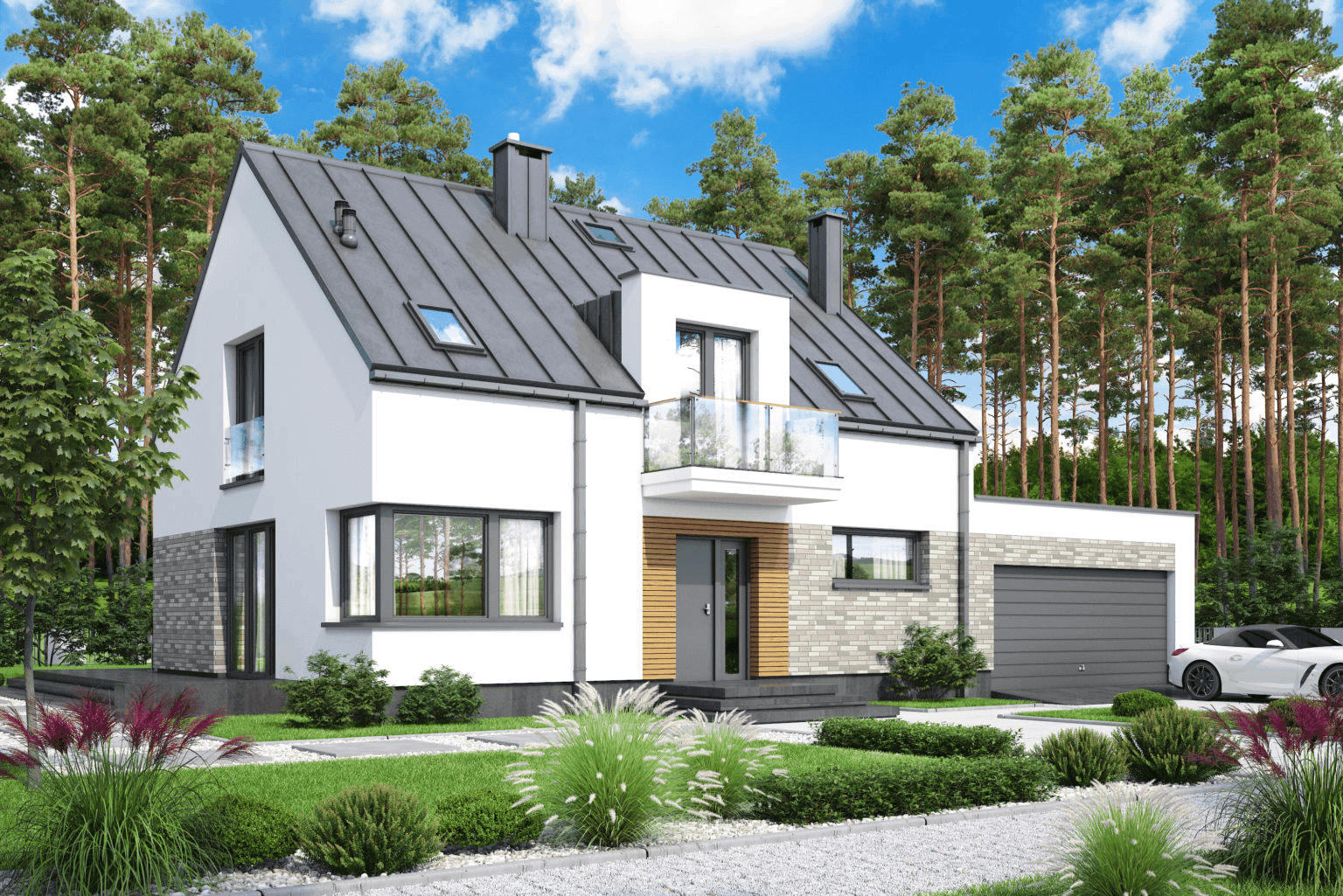 Wizualizacja domu jednorodzinnego Tamarillo 6 modern s2