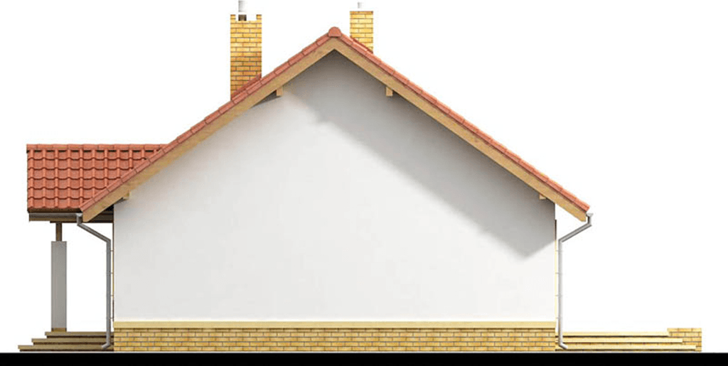 Elewacja prawa domu jednorodzinnego Tamarynd 2