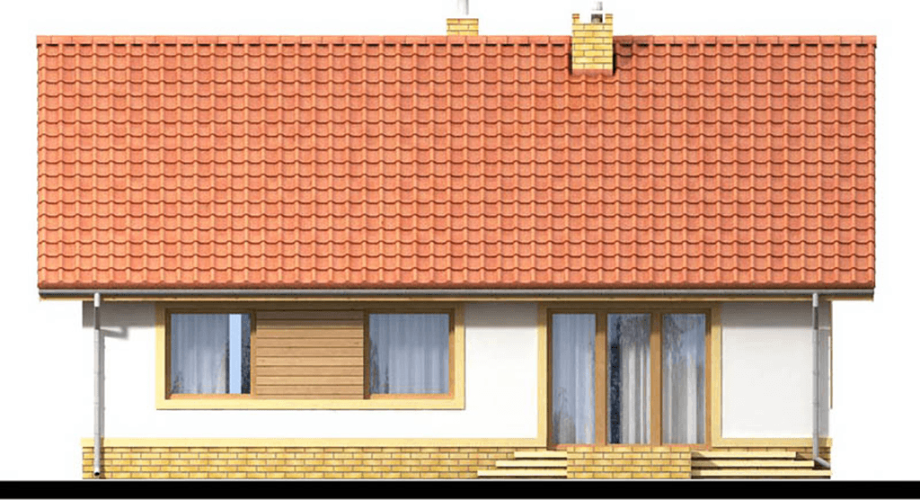 Elewacja tylna domu jednorodzinnego Tamarynd 2