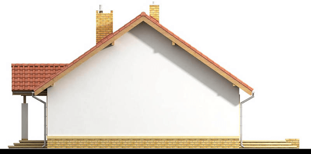 Elewacja prawa domu jednorodzinnego Tamarynd 3