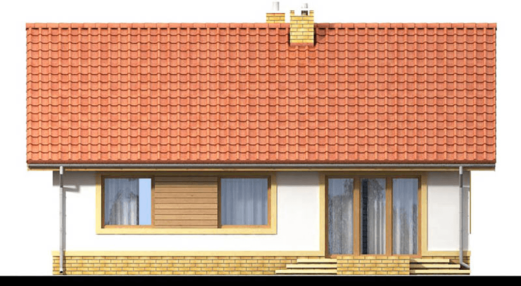 Elewacja tylna domu jednorodzinnego Tamarynd