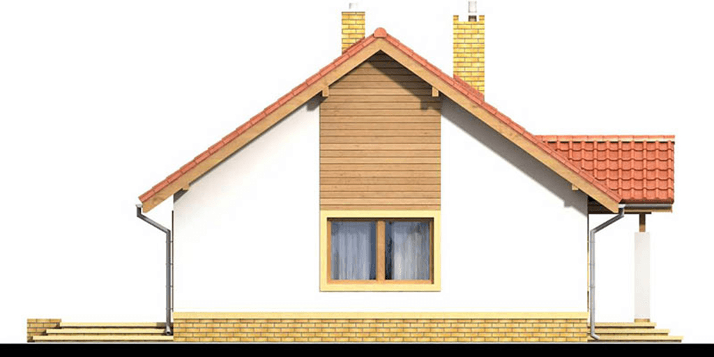 Elewacja lewa domu jednorodzinnego Tamarynd