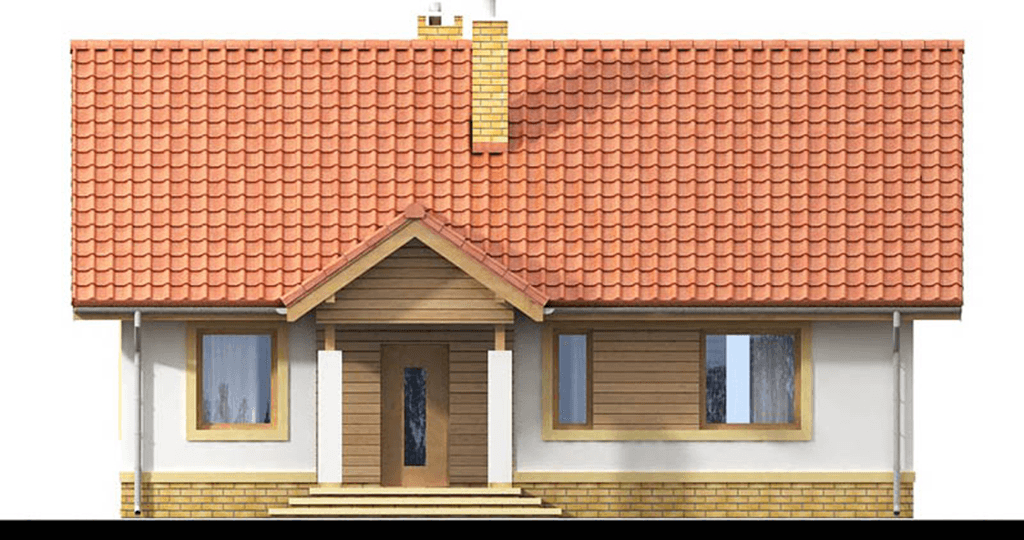 Elewacja frontowa domu jednorodzinnego Tamarynd