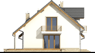 Elewacja lewa domu jednorodzinnego Tamarillo 6