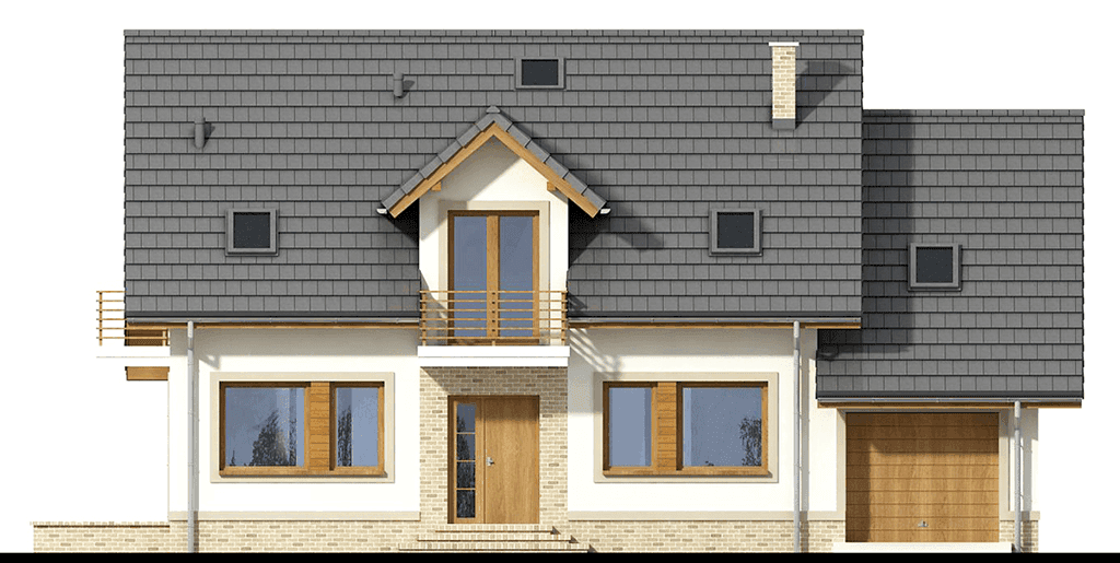 Elewacja frontowa domu jednorodzinnego Tamarillo 6