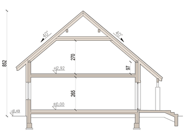 Przekrój domu jednorodzinnego Tamarillo 6