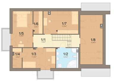 Rzut usytuowania domu jednorodzinnego Tamarillo 6 na działce