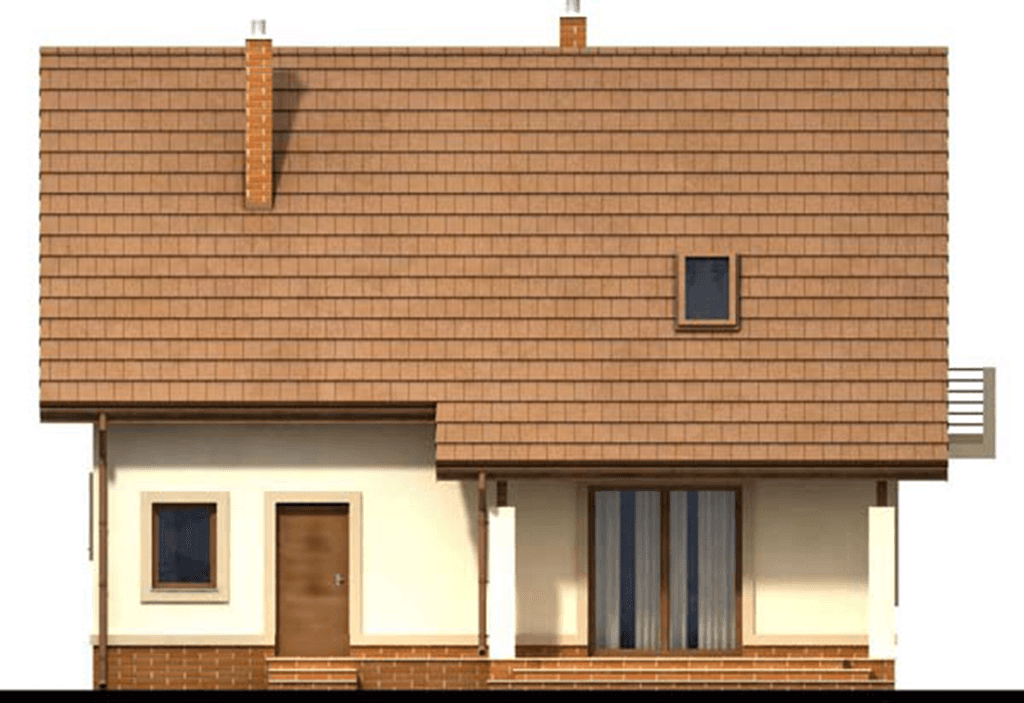 elewacja tylna domu jednorodzinnego Tiramisu