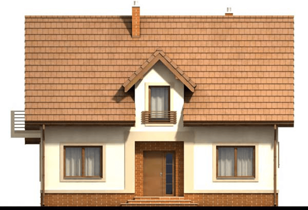 elewacja frontowa domu jednorodzinnego Tiramisu