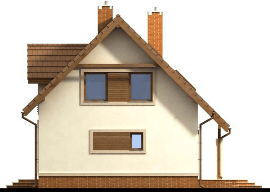 elewacja lewa domu jednorodzinnego Tiramisu