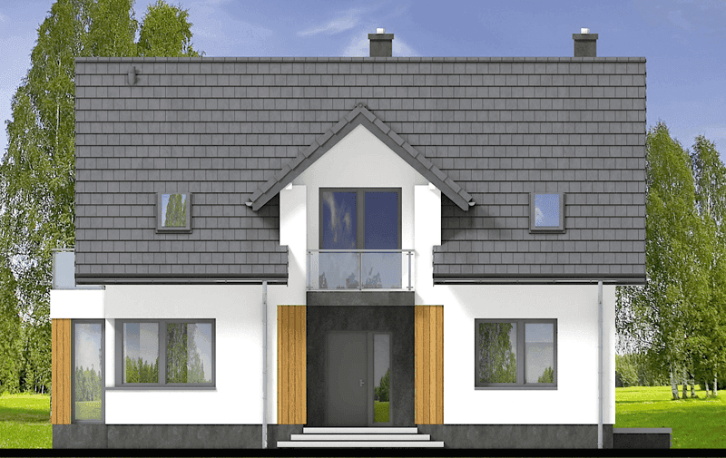 Elewacja frontowa domu jednorodzinnego Tofi 4 modern