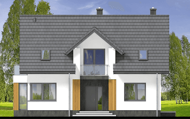 Elewacja frontowa domu jednorodzinnego Tofi 4 modern