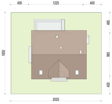 Rzut usytuowania domu jednorodzinnego Tofi 4 modern na działce