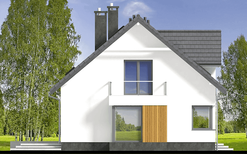 Elewacja lewa domu jednorodzinnego Tofi 4 modern s2