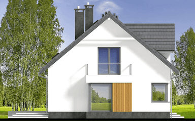 Elewacja lewa domu jednorodzinnego Tofi 4 modern s2