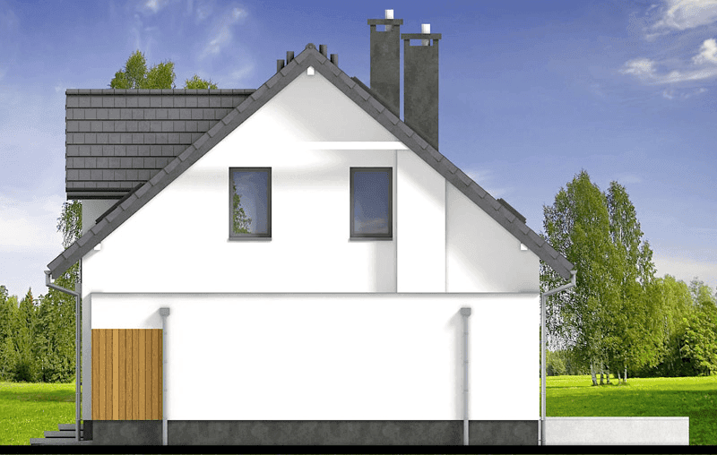 Elewacja prawa domu jednorodzinnego Tofi 4 modern s2