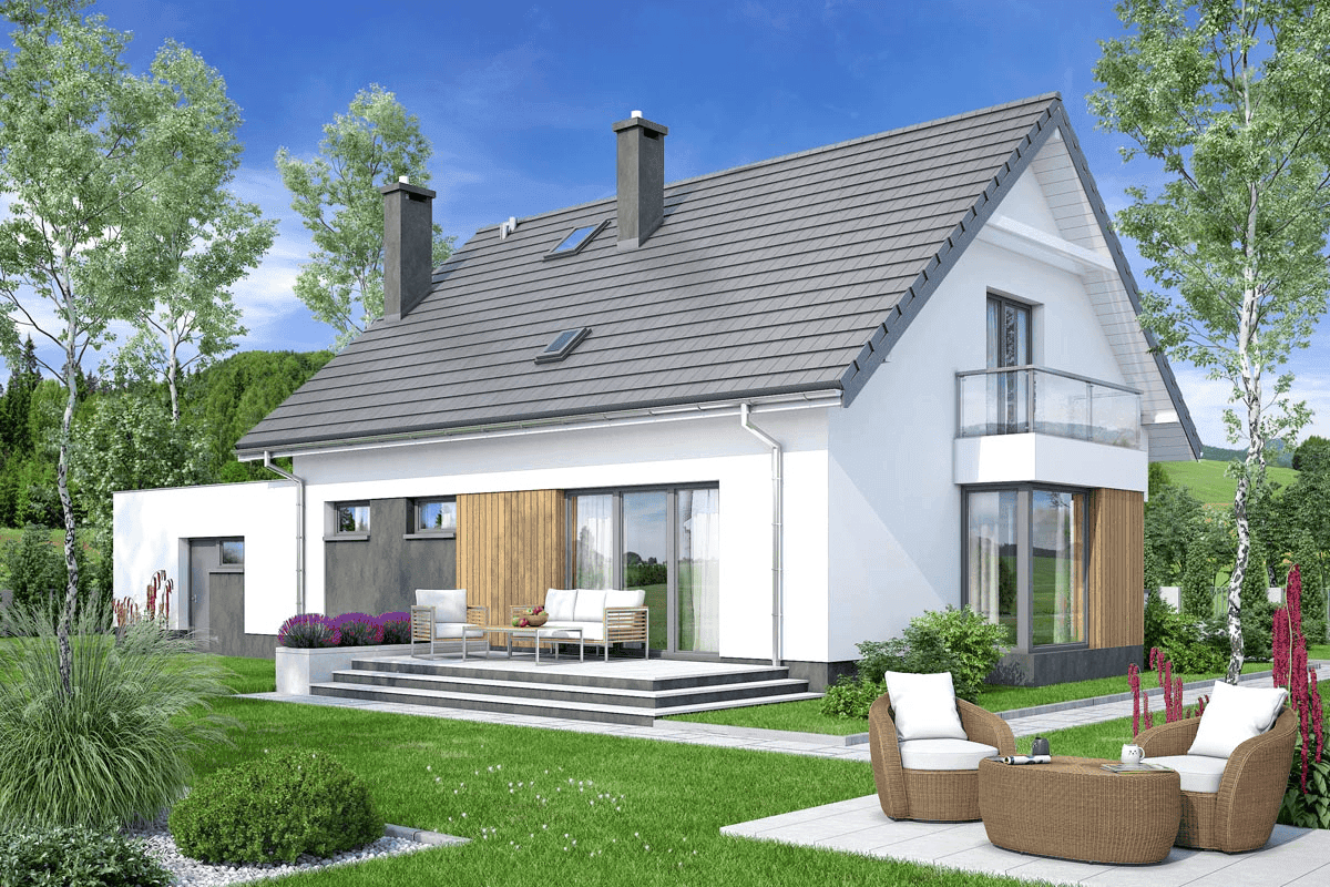 Wizualizacja domu jednorodzinnego Tofi 4 modern s2