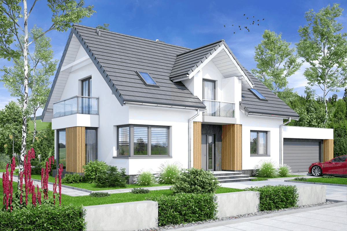 Wizualizacja domu jednorodzinnego Tofi 4 modern s2