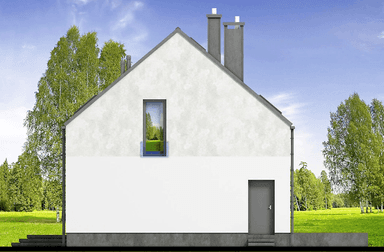 Elewacja prawa domu jednorodzinnego Unica