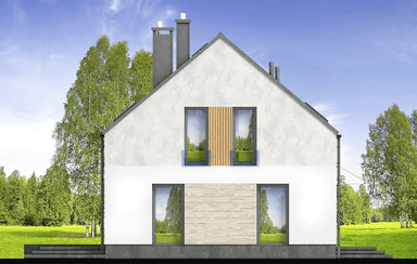 Elewacja lewa domu jednorodzinnego Unica