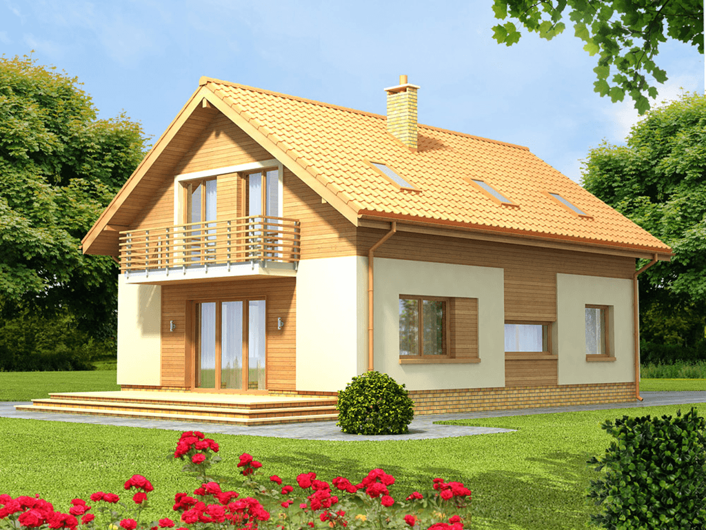 Wizualizacja domu jednorodzinnego Wanilia