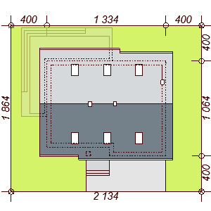 Usytuowanie domu Darlena na działce