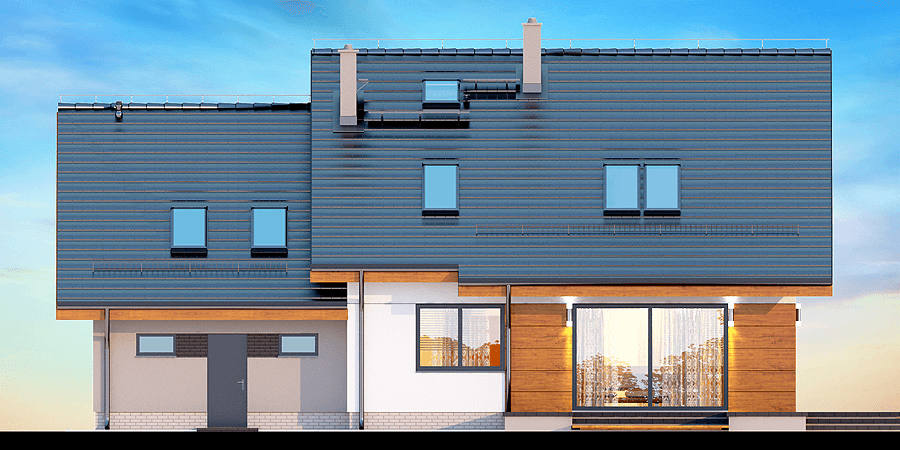 Elewacja ogrodowa domu Alandra 2M