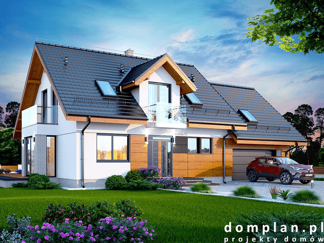 Projekt domu Alandra 2M z wykuszem