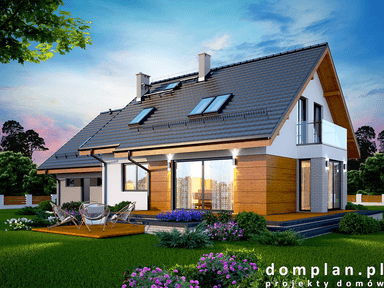 Wizualizacja domu jednorodzinnego Alandra 2M z wykuszem