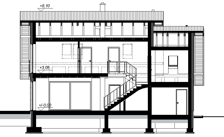 Rzut poddasza domu jednorodzinnego Alandra