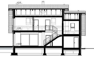 Rzut poddasza domu jednorodzinnego Alandra