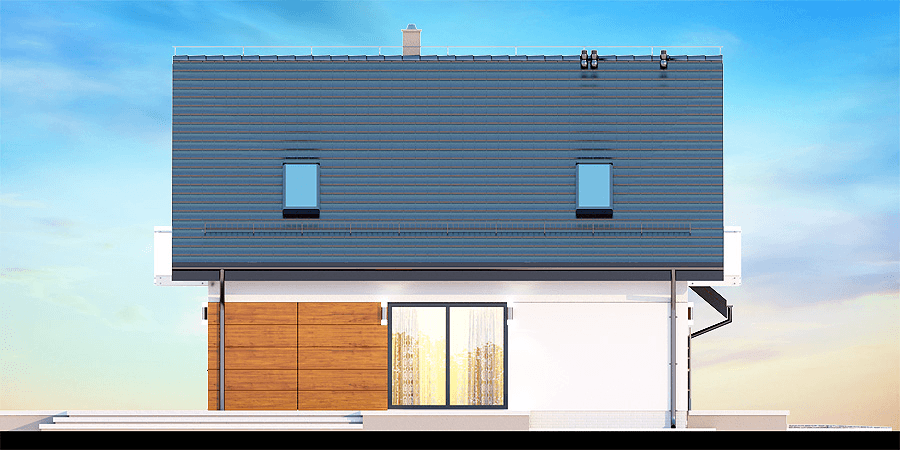 Elewacja boczna domu jednorodzinnego Alion