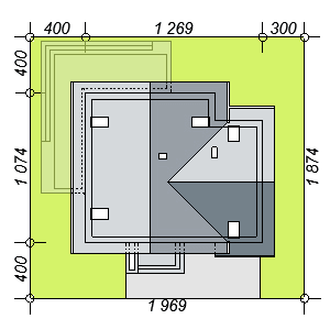 Usytuowanie domu Alion na działce