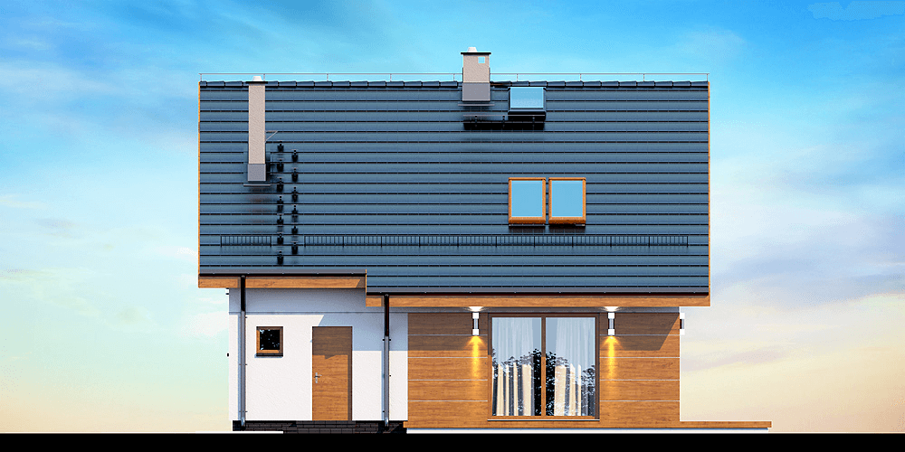 Elewacja ogrodowa domu Armanda