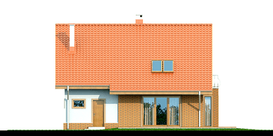 Elewacja ogrodowa domu Belinda (Armanda z wykuszem)