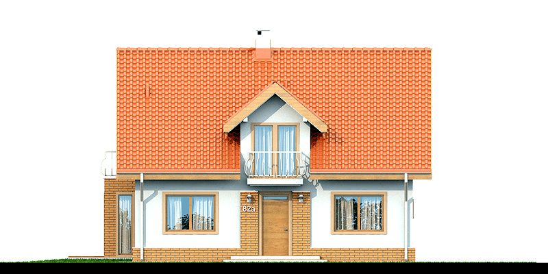 Elewacja frontowa domu Belinda (Armanda z wykuszem)