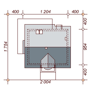 Usytuowanie domu Belinda (Armanda z wykuszem) na działce