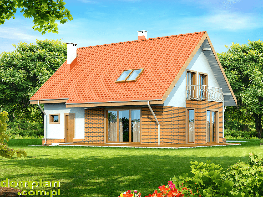 Wizualizacja domu jednorodzinnego Belinda (Armanda z wykuszem)