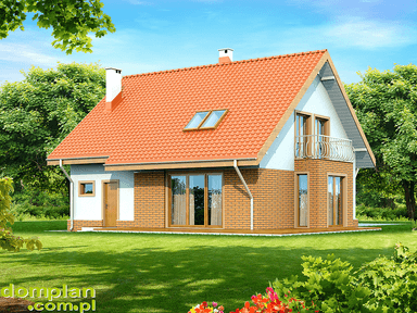 Wizualizacja domu jednorodzinnego Belinda (Armanda z wykuszem)