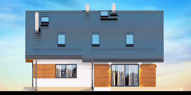 Elewacja od strony ogrodu domu Darlena mała